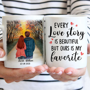 Every Love Story Is Beautiful, Sunset, Anniversary gifts, Personalized Mugs, Valentine's Day gift