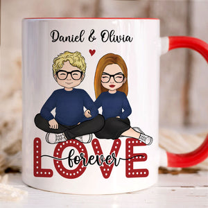 Love Forever, Personalized Accent Mug, Anniversary Gift For Couple