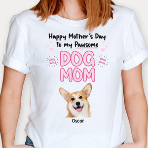 To My Pawsome Dog Mom Dog Dad, Personalized Shirt, Custom Gifts For Dog Lovers, Custom Photo