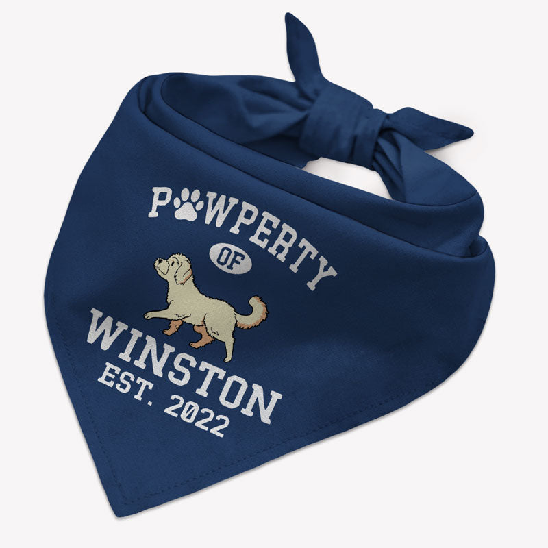 Pawperty Of Dog, Personalized Bandana, Custom Dog Lovers Gifts