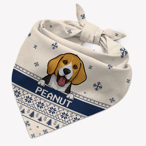 Light Pattern Dog Bandana, Personalized Bandana, Christmas Gifts For Dog