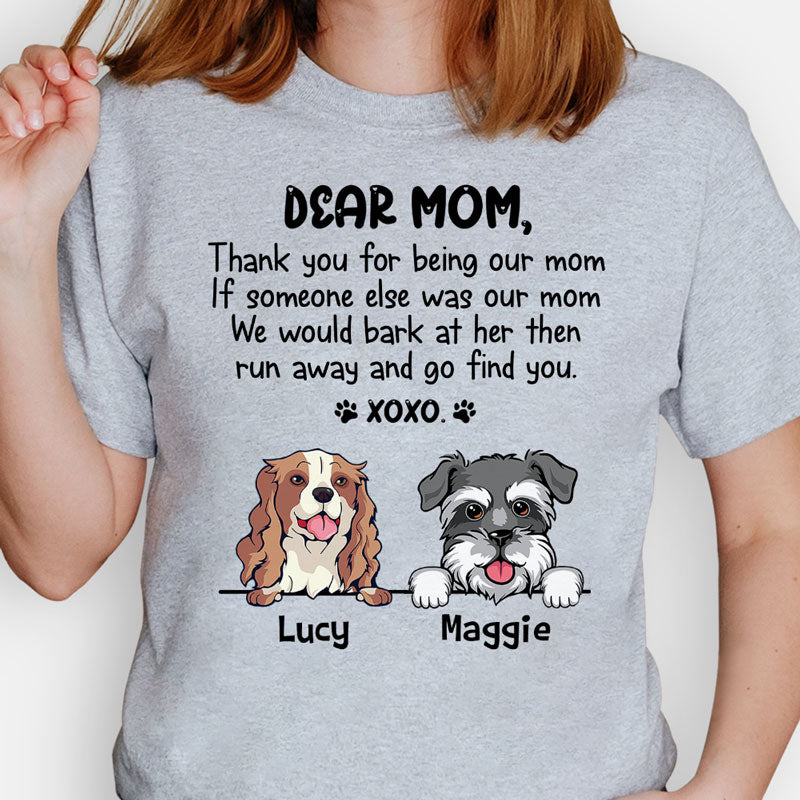 Dear Mom, Thank You For Being My Mom Xoxo, Personalized Shirt, Gifts for Dog Lovers