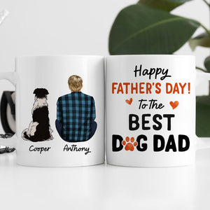 Happy Father's Day To The Best Dog Dad Ver.2, Personalized Accent Mug, Gift For Dog Dad