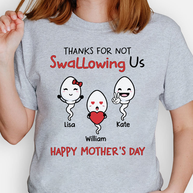 Thanks For Not Swallowing Us, Personalized Shirt, Mother's Day Gifts