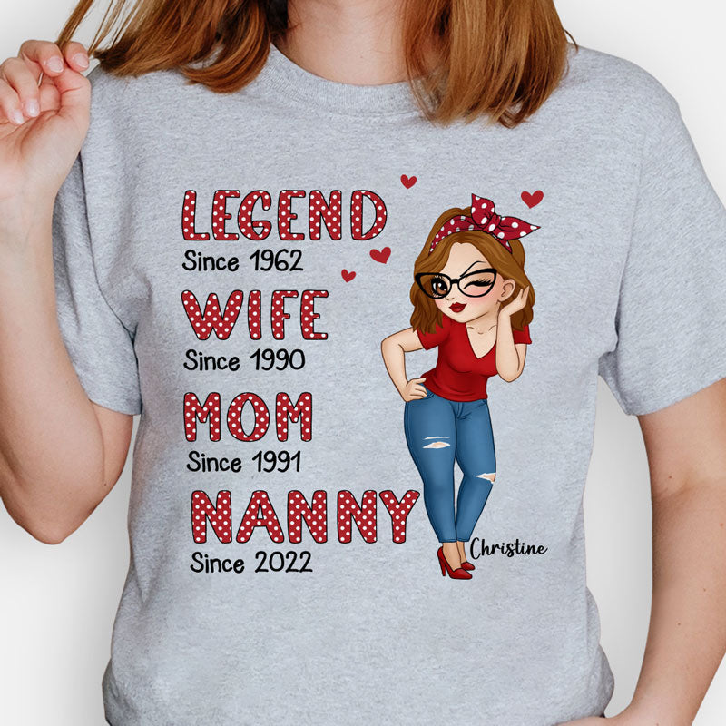 Legend Wife Mom Since Years , Personalized Shirt, Gift For Mom, Mother's Day Gifts