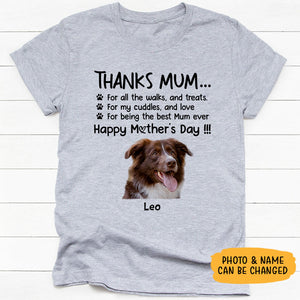 For All The Walks And Treats, Personalized Shirt, Gifts for Dog Lovers, Custom Photo