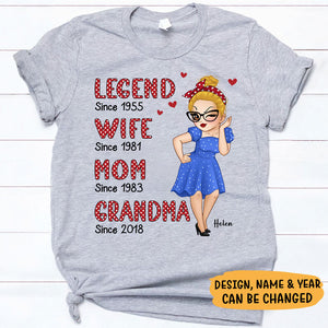 Legend Wife Mom Since Years , Personalized Shirt, Gift For Mom, Mother's Day Gifts