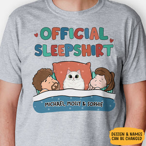 Official Couple Sleepshirt Dog Cat, Personalized Shirt, Anniversary Gift, Custom Gifts For Pet Lovers