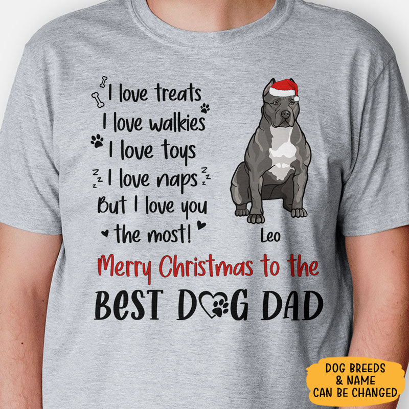 I Love Treats I Love Walkies, Personalized Shirt, Christmas Gifts For Dog Lovers