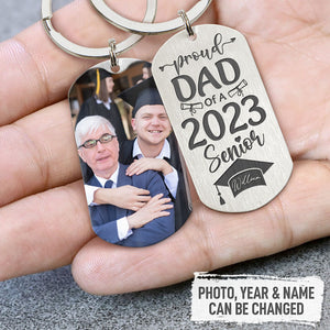 Proud Mom Dad Of A Senior Graduation, Personalized Keychain, Graduation Gifts, Custom Photo