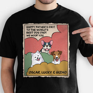 To The World's Best Dog Mom Dog Dad Comic Style, Personalized Shirt, Custom Gifts For Dog Lovers