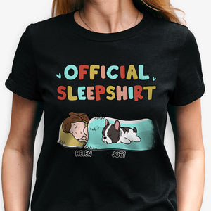 Official Sleepshirt Sleeping Dog, Personalized Shirt, Custom Gifts For Dog Lovers