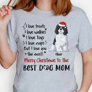 I Love Treats I Love Walkies, Personalized Shirt, Christmas Gifts For Dog Lovers