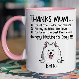 For All The Walks And Treats, Personalized Accent Mug, Gift For Dog Lovers