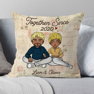 Together Since, Personalized Pillow, Anniversary Gift For Couple