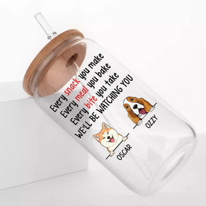 Every Snack You Make, Personalized Glass Cup, Gifts For Dog Lovers