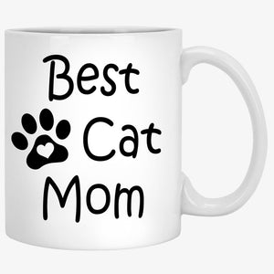 Time Spent With Cats Is Never Wasted, Personalized Accent Mug, Custom Gift For Cat Lovers, Mother's Day Gifts