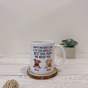 To The World's Best Dog Mom, Personalized Accent Mug, Mother's Day Gifts