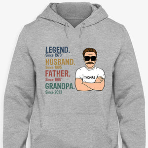 Vintage Legend Husband Daddy Grandpa Since, Personalized Shirt, Father's Day Gift