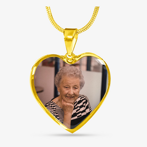 Luxury Picture Necklace, Unique Custom Engrave Heart Pendant