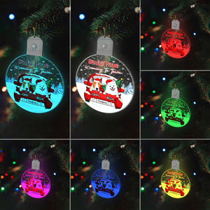 Santa Paws Is Coming, Personalized LED Acrylic Ornament, Gift for Dog Lovers