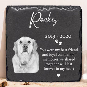 Pet Loss Memorial Stone, Custom Photo, Personalized Pet Memorial Stone