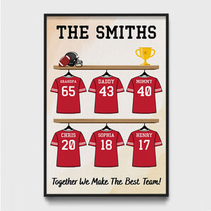 Personalized Dad's Dream Team Poster, 6 to 12 Options, Customized Father's Day Gifts