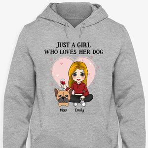 Just A Girl Who Loves Her Dogs, Personalized Shirt, Custom Gifts For Dog Lovers, Mother's Day Gifts