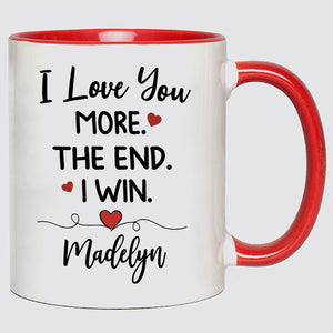 I Love You More I Win, Personalized Accent Mug, Mother's Day Gifts, Custom Photo