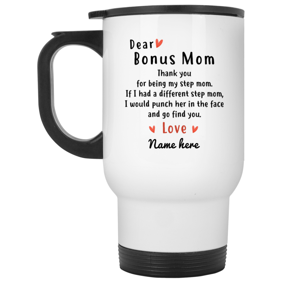 Bonus Mom Thank You Personalized Travel Mugs