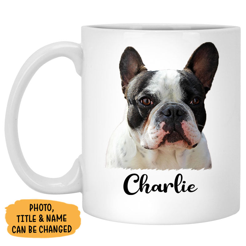 Best Dog Mom Dog Dad Ever, Personalized Accent Mug, Custom Gift For Dog Lovers, Mother's Day Gifts, Custom Photo