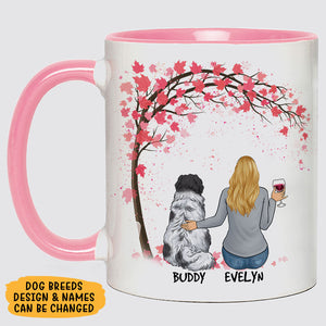 Happy Mother's Day Best Dog Mom, Personalized Accent Mugs, Mother's Day Gifts