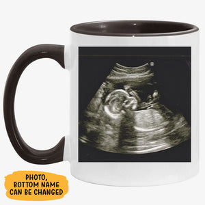 I'll Be Snuggled Up In Mommy's Belly, Personalized Mug, Father's Day Gifts