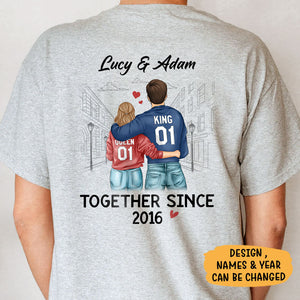 Couple Together Since, Personalized Shirt, Back Print Shirt, Anniversary Gifts For Couple