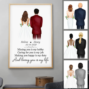 Anniversary Gift, Missing You Is My Hobby, Personalized Wedding Gift