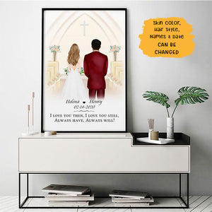 Anniversary Gift,  Always Have Always Will Personalized Poster, Church, Wedding Gift