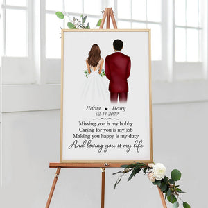 Anniversary Gift, Missing You Is My Hobby, Personalized Wedding Gift