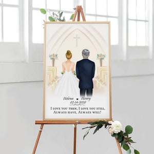 Anniversary Gift,  Always Have Always Will Personalized Poster, Church, Wedding Gift