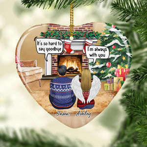 Memorial Conversation Still Talk About You, Personalized Heart Ornaments, Custom Memorial Gifts