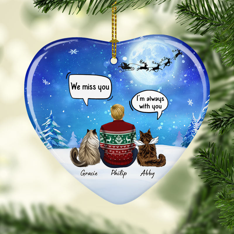 I Still Talk About You, Personalized Heart Ornaments, Cat Ornaments, Custom Memorial Gifts, Custom Gift for Pet Lovers