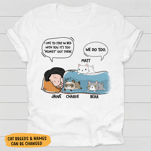 It's Too "Peopley" Out There Conversation, Personalized Shirt, Gifts For Cat Lovers