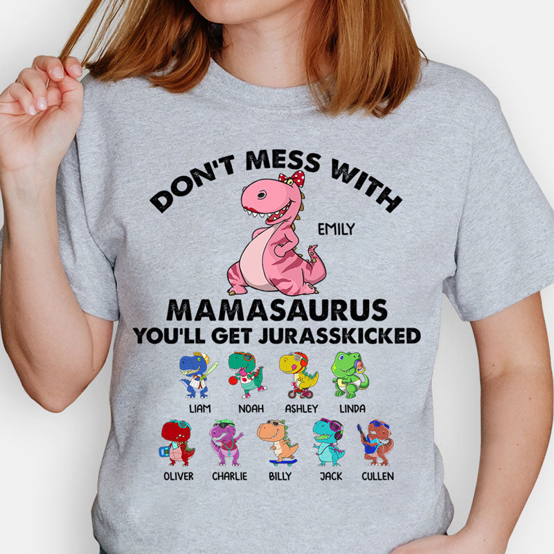 Don't Mess With Nanasaurus or Mamasaurus, Personalized Shirt, Mother's Day Gifts