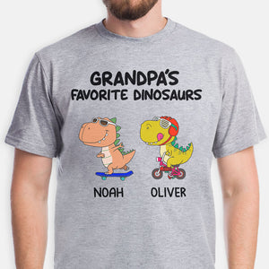 Custom Favorite Dinosaurs, Personalized Shirt, Father and Grandfather Gifts