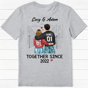 Couple Together Since, Personalized Shirt, Back Print Shirt, Anniversary Gifts For Couple