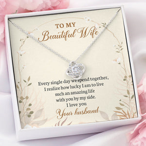 Every Single Day We Spend, Personalized Luxury Necklace, Message Card Jewelry, Gift For Her