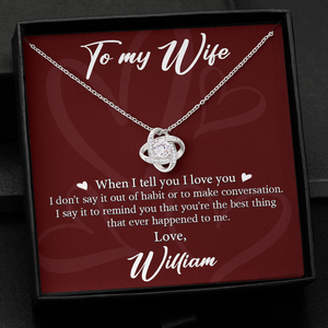 When I Tell You I Love You, Personalized Luxury Necklace, Message Card Jewelry, Gifts For Her