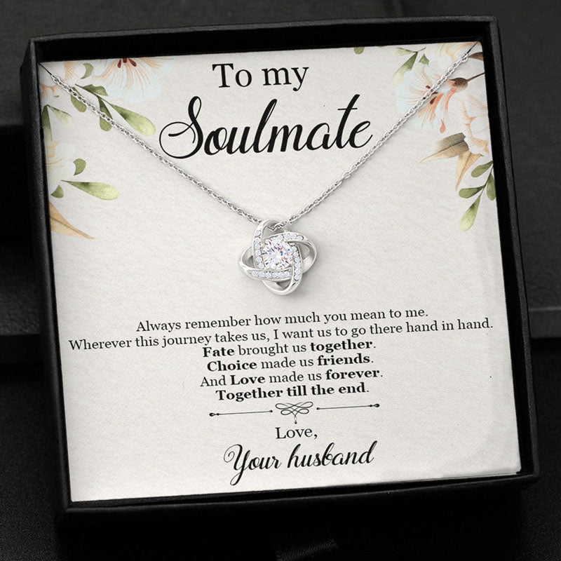 Fate Brought Us Together, Personalized Luxury Necklace, Message Card Jewelry, Gifts For Her