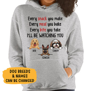 Snack Meal Bite, Personalized Custom Hoodie, Sweater, T shirts, Christmas Gift for Dog Lovers