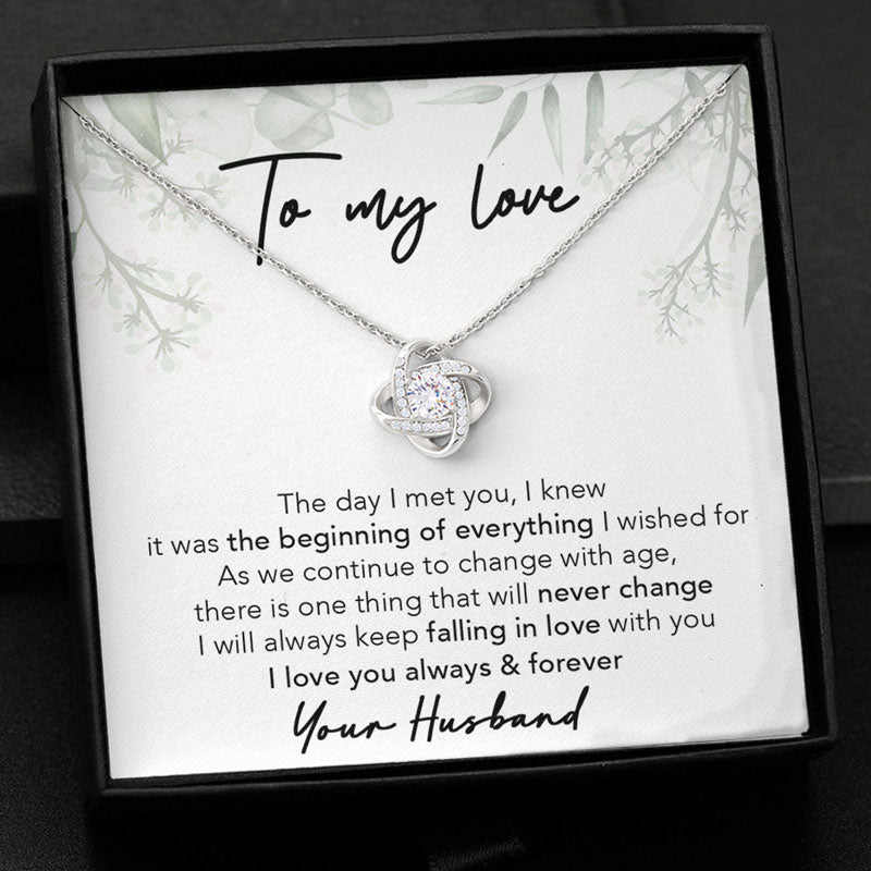 The Beginning Of Everything, Personalized Luxury Necklace, Message Card Jewelry, Gifts For Her