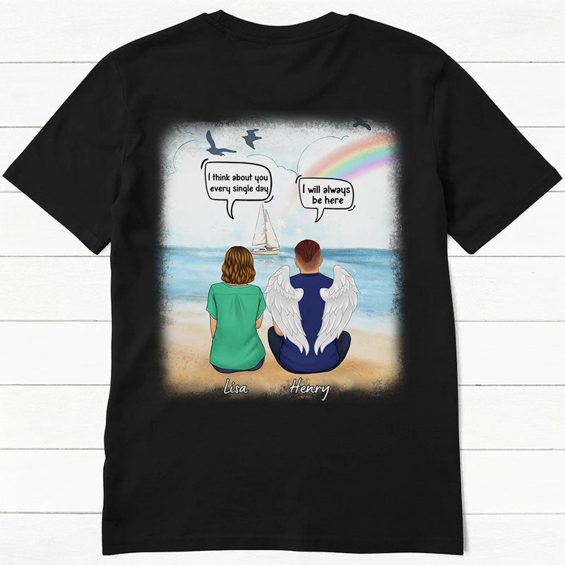 I Still Talk About You Conversation, Personalized Back Print Shirt, Memorial Gifts